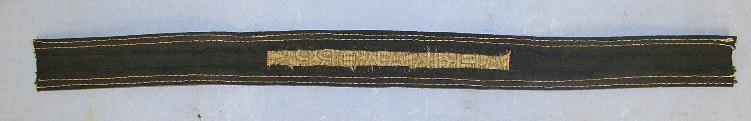  VERY RARE**Original**WW2 DAK Panzer Tank Troops North Africa Campaign Locally Theatre Made Deutsches Afrikakorps Cuff Title. Sn 23068:4  Antique & Militaria