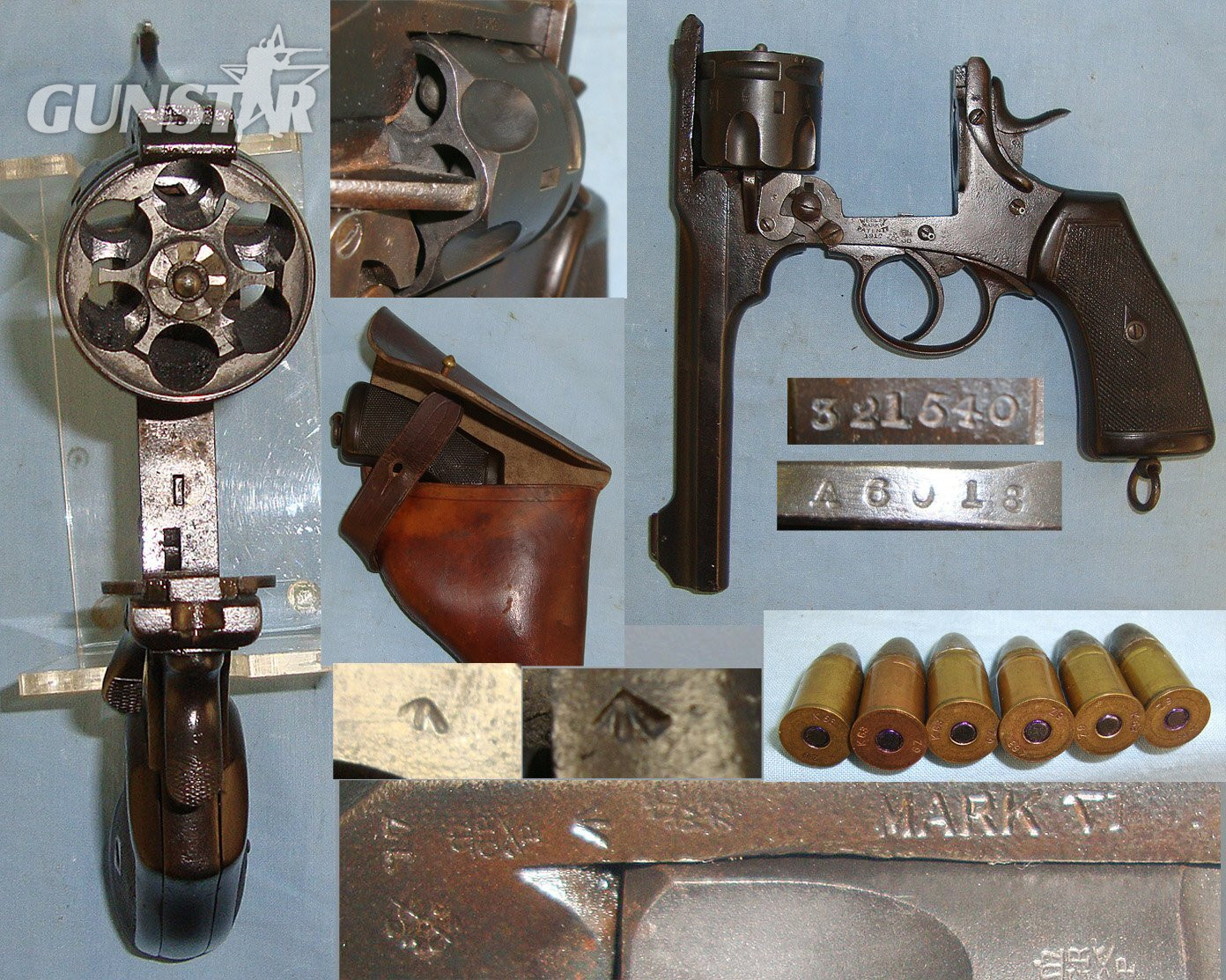 WW1 1917 British WD Officer's Webley MK VI .455 Calibre Service Revolver With 6 Inert Deactivated Rounds Of Ammunition & Period Sam Browne Pattern Holster**MOVING PARTS UK/EU 2026 DEACTIVATION**. Sn 23410 revolver None Revolver in 