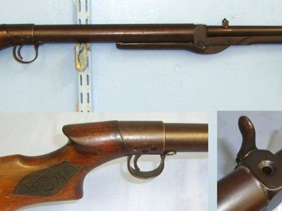 1930-1935 BSA Standard No.2 Pattern 4th Series ‘S’ Prefix Serial Number .22 Calibre Underlever Air Rifle With Pistol Grip Stock. Sn 23490 air rifle .22