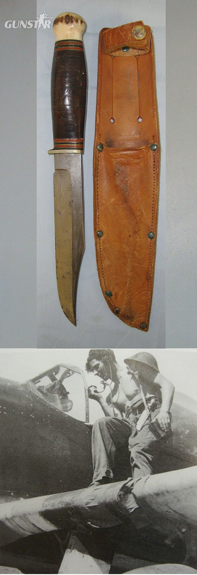 RARE**WW2 British WD, W&SB (W&S Butcher), Sheffield, RAF Servicing Commando Fighting Knife With Bone Pommel & Scabbard. Sn 23581 Knive in 