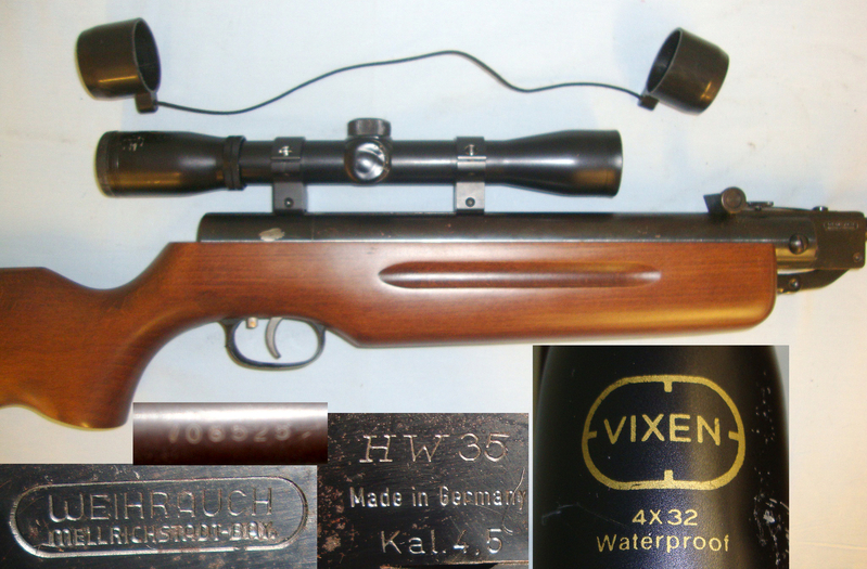 Weihrauch .177 Calibre Break Action Air Rifle With Vixen Waterproof 4x32 Telescopic Sight .177