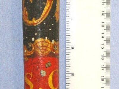 Victorian British Ebonised Wood Painted Police Truncheon With Panel ‘S.C.’ (Most Likely Special Constable). Sn 21834  Antique & Militaria