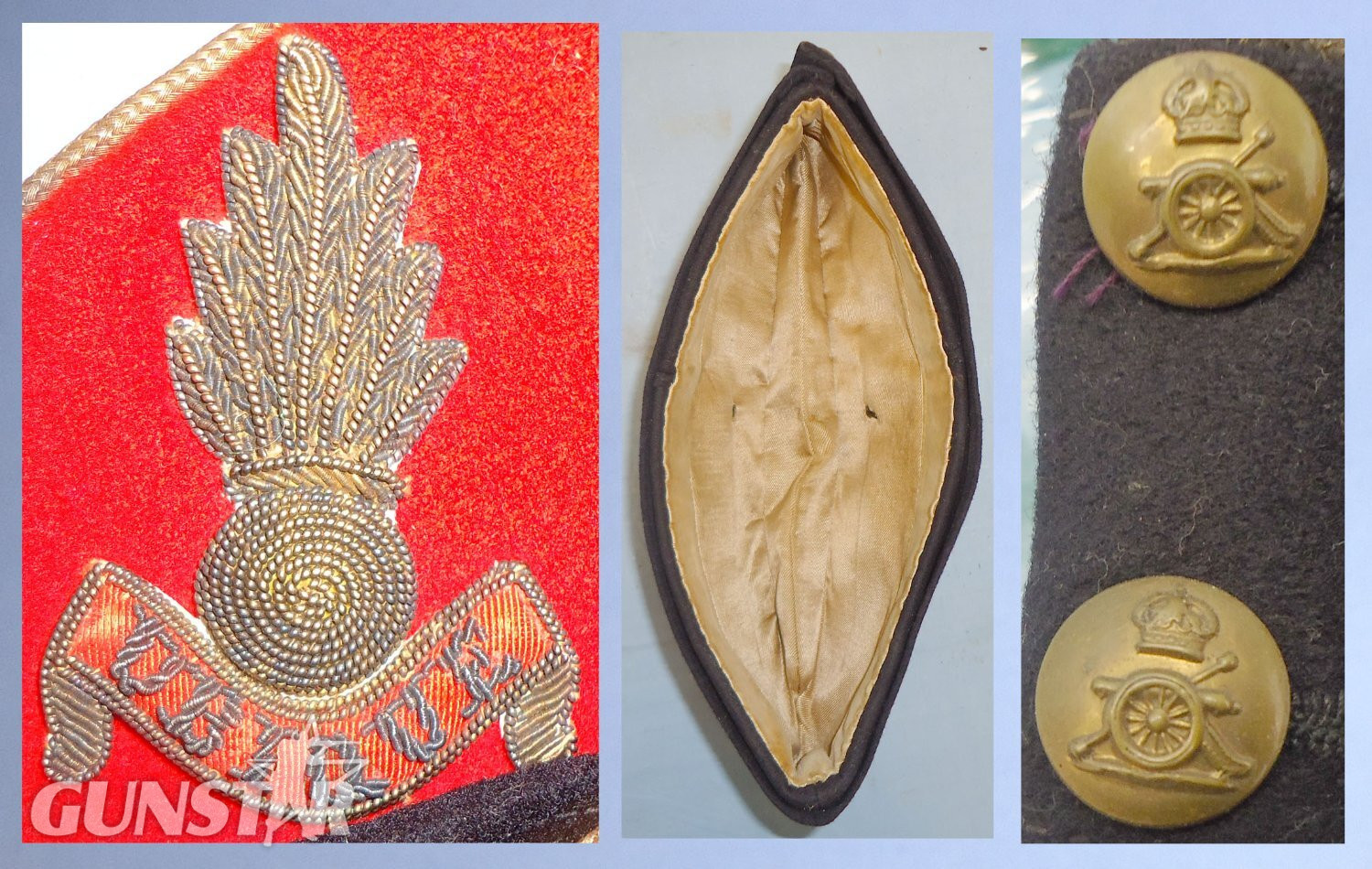  Royal Artillery Officers Field Service Side Cap. 22441:31. Royal Artillery Officers Field Service Side Cap. 22441:31.  Antique & Militaria