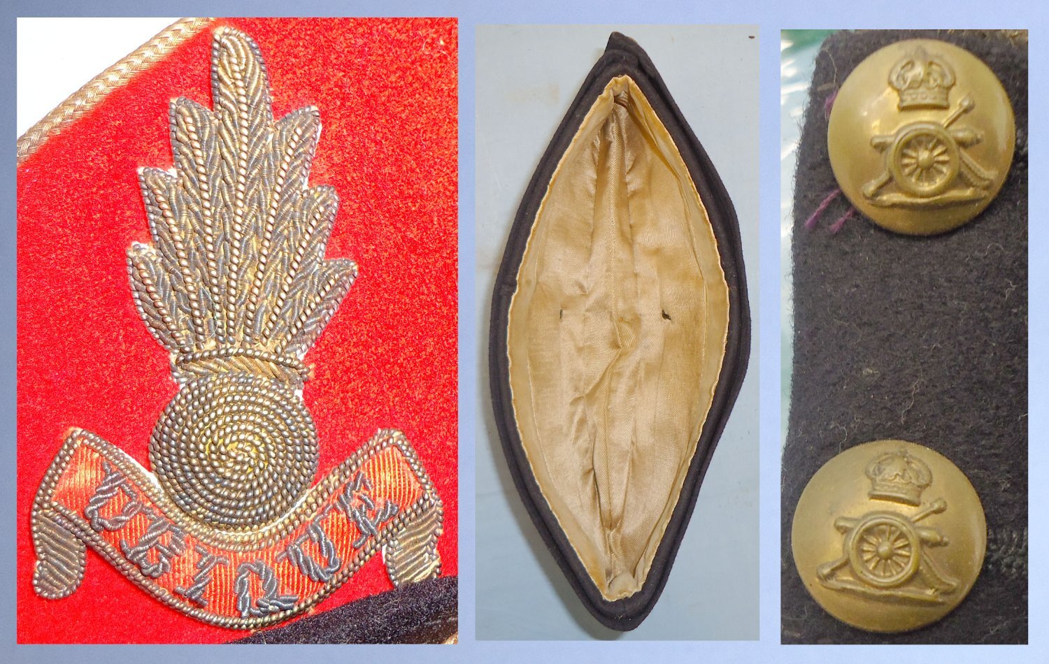  Royal Artillery Officers Field Service Side Cap. 22441:31. Royal Artillery Officers Field Service Side Cap. 22441:31.  Antique & Militaria