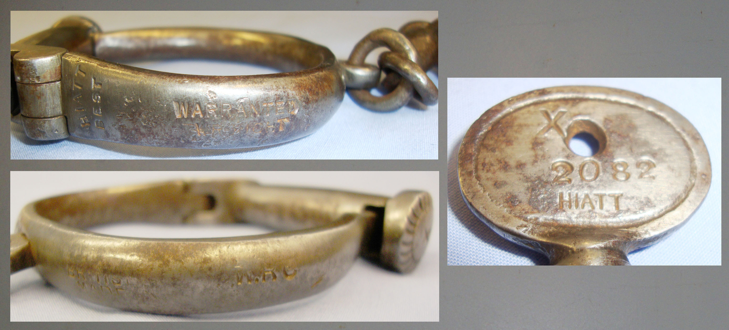 Hiatt No 5 Handcuffs Marked \"WRC\" (West Riding Constabulary) With Key. PO 107. Hiatt No 5 Handcuffs Marked \"WRC\" (West Riding Constabulary) With Key. PO 107. Other Accessory