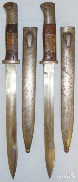 As Found* German ‘S84/98’ Bayonet (Sawback Removed) and Scabbard with Commemorative Inscription ‘Boche Moorseele Oct 1918’ (ONE NOW Available). BAYO 563. Bayonet in 