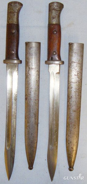  As Found* German ‘S84/98’ Bayonet (Sawback Removed) and Scabbard with Commemorative Inscription ‘Boche Moorseele Oct 1918’ (ONE NOW Available). BAYO 563. Bayonet