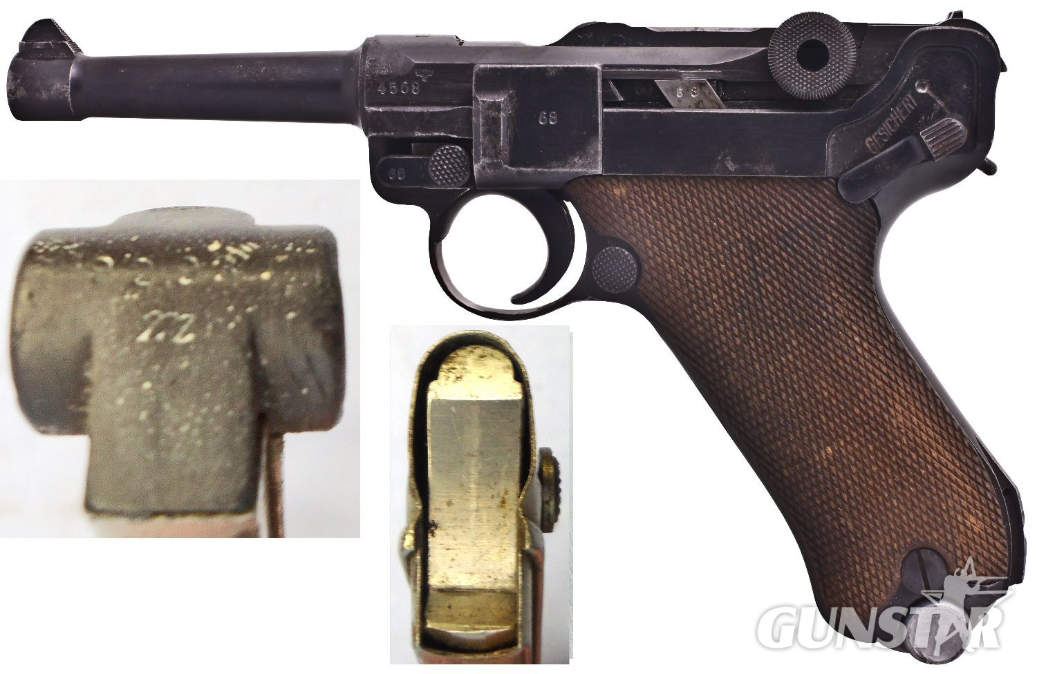 WWI Era, Imperial German 8 Round Magazine with Correct Wooden Butt for the Luger P08 9mm Parabellum Semi Automatic Pistol. Sn - 23119 WWI Era, Imperial German 8 Round Magazine with Correct Wooden Butt for the Luger P08 9mm Parabellum Semi Automatic Pistol. Sn - 23119 Magazine