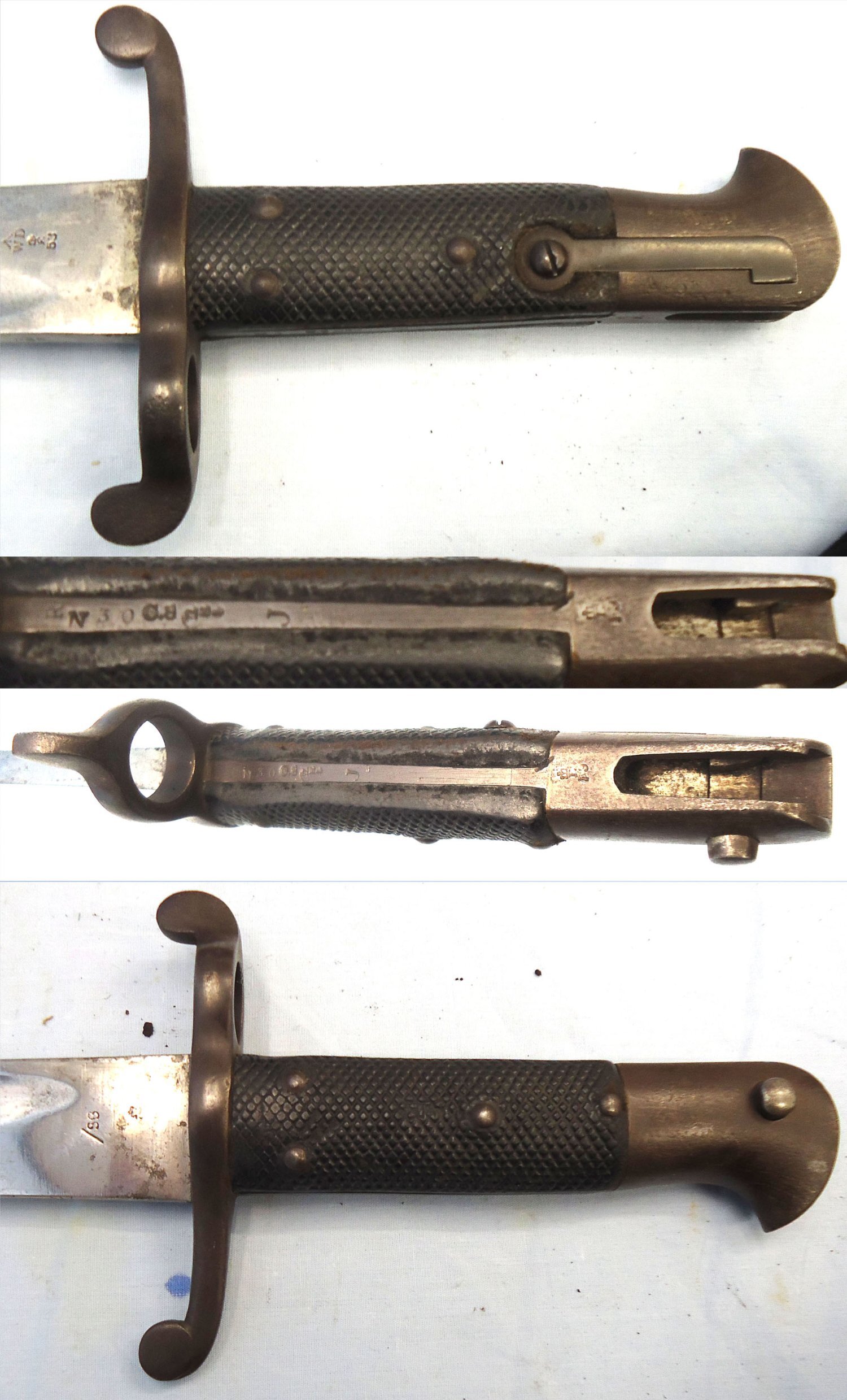 British, 1858 Dated, Pattern 1858 Yatahgan Bar on Band Sword Bayonet and Scabbard. BAYO 363 Bayonet