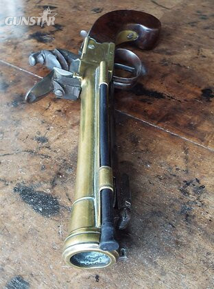 Richardson & Sons Blunderbuss bayonet pistol 1 Inch Muzzleloader