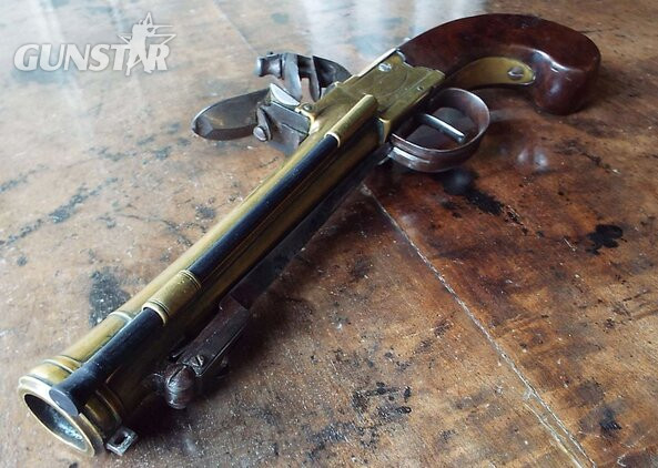  Richardson & Sons Blunderbuss bayonet pistol 1 Inch Muzzleloader