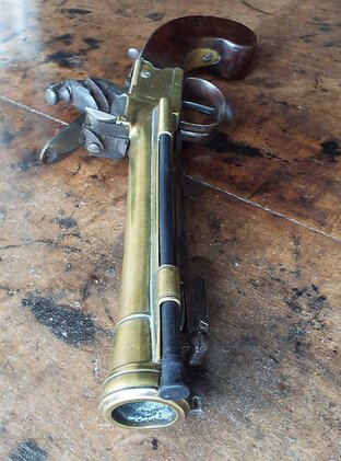 Richardson & Sons Blunderbuss bayonet pistol 1 Inch Muzzleloader