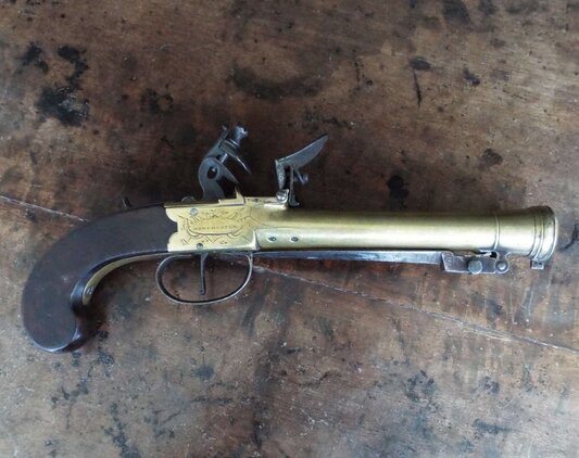 Richardson & Sons Blunderbuss bayonet pistol 1 Inch Muzzleloader - {CATEGORY} in 