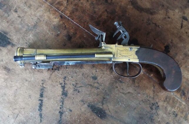 Richardson & Sons Blunderbuss bayonet pistol 1 Inch Muzzleloader - {CATEGORY}
