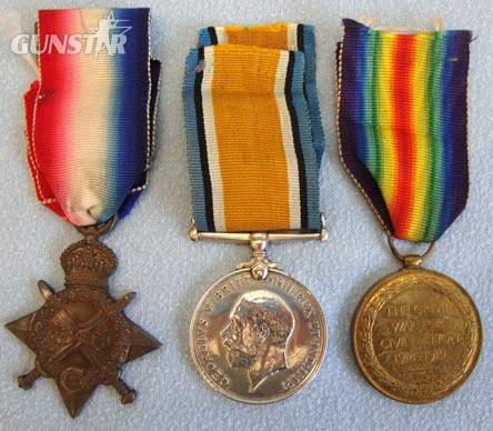 Medal Trio Consisting of 1914-15 Star, War and Victory Medals with Ribbons all t WW1 British Army Royal Field Artillery Medal Trio Consisting of 1914-15 Star, Wa Other Accessory in 