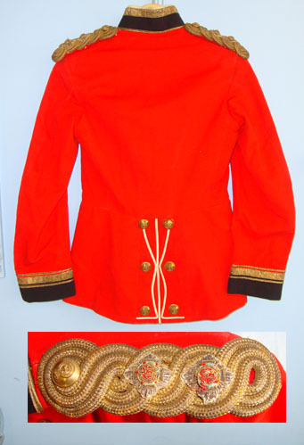 Samuel Gardner & Co, 1 Clifford Street, Saville Row W1 Royal Warwickshire Regiment 1st Lieutenant’s Red Dress Tunic . Clothing