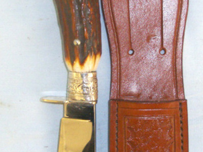 Edwardian 1903-1904 Sterling Silver Samuel & Herbert Biggin (Cambridge Street) S Hunting Knive