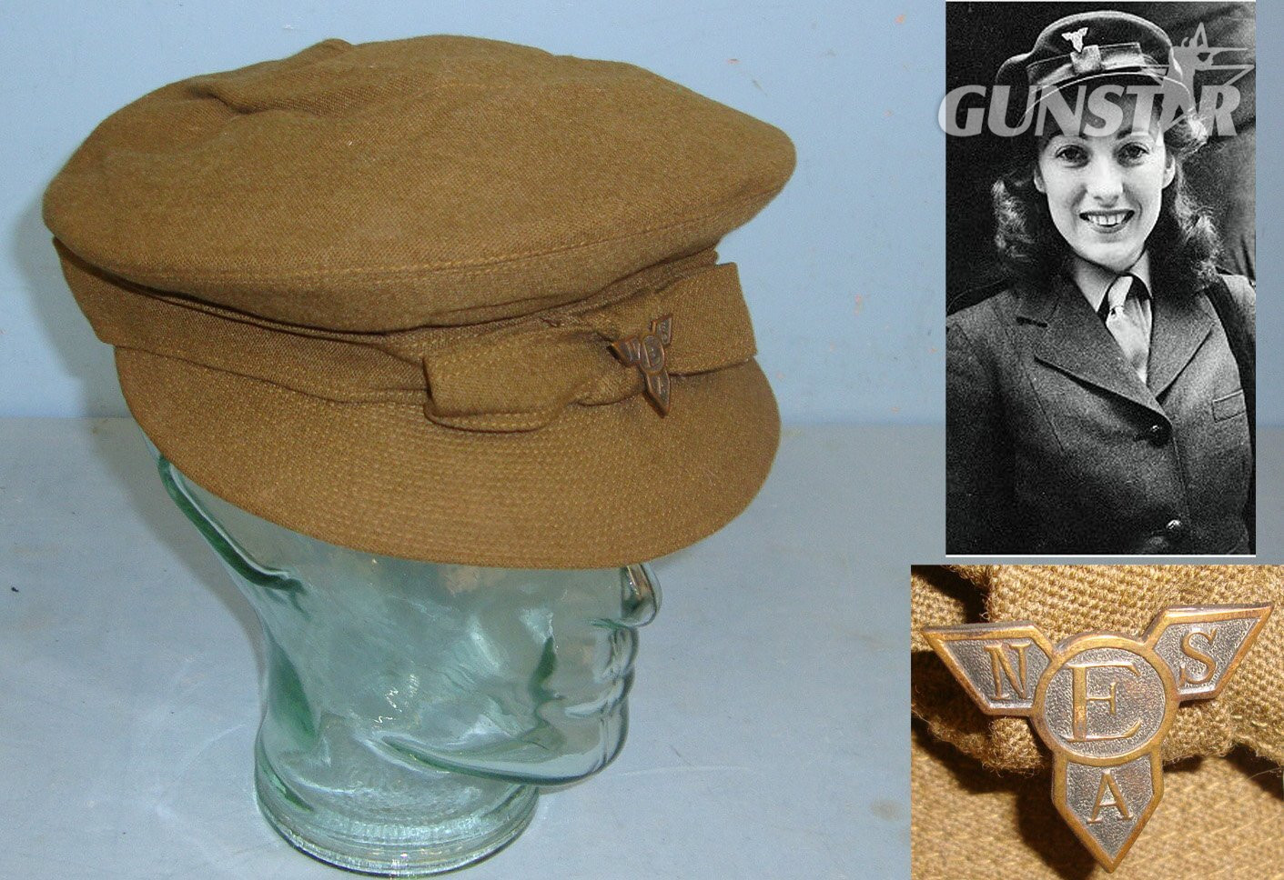 MINT**WW2 Era Original ENSA (Entertainments National Service Association) Woman’s Cap With Original Enamelled Brass ENSA Cap Badge As Worn By Vera Lynn Of ‘We’ll Meet Again’ Fame. Sn 22441:6  Clothing in 