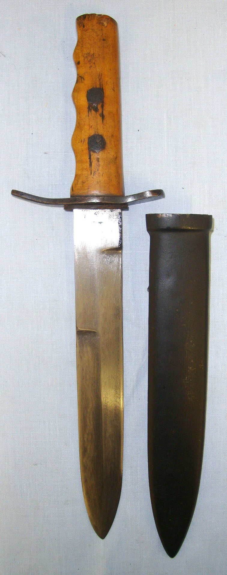  WW2 Italian 2nd Pattern Italian fascist, MVSN (Milizia Voluntaria Sicurezza Nationale) Fighting Knife & Steel Scabbard Dagger