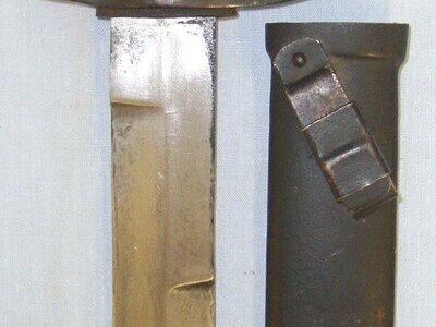 WW2 Italian 2nd Pattern Italian fascist, MVSN (Milizia Voluntaria Sicurezza Nationale) Fighting Knife & Steel Scabbard Dagger
