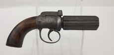 English 19th Century 6 barrel Pepperbox Revolver None Revolver