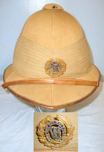 Ellwood & Sons London British West India Regiment Wolseley Pattern Overseas Service/ Tropical Pith Hel Clothing