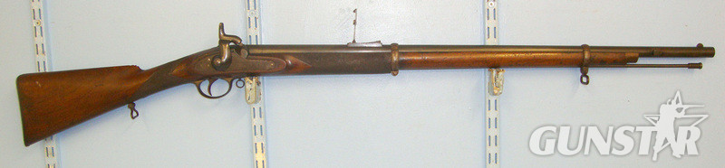 Royal Small Arms Factory (Enfield) Pattern 1856 .577 Calibre Muzzle Loading Line Regiment Sergeant’s & Rifle Brigade 2 Band Percussion Short Rifle. Muzzleloader .577 Rifle in 