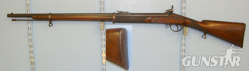  Royal Small Arms Factory (Enfield) Pattern 1856 .577 Calibre Muzzle Loading Line Regiment Sergeant’s & Rifle Brigade 2 Band Percussion Short Rifle. Muzzleloader .577 Rifle