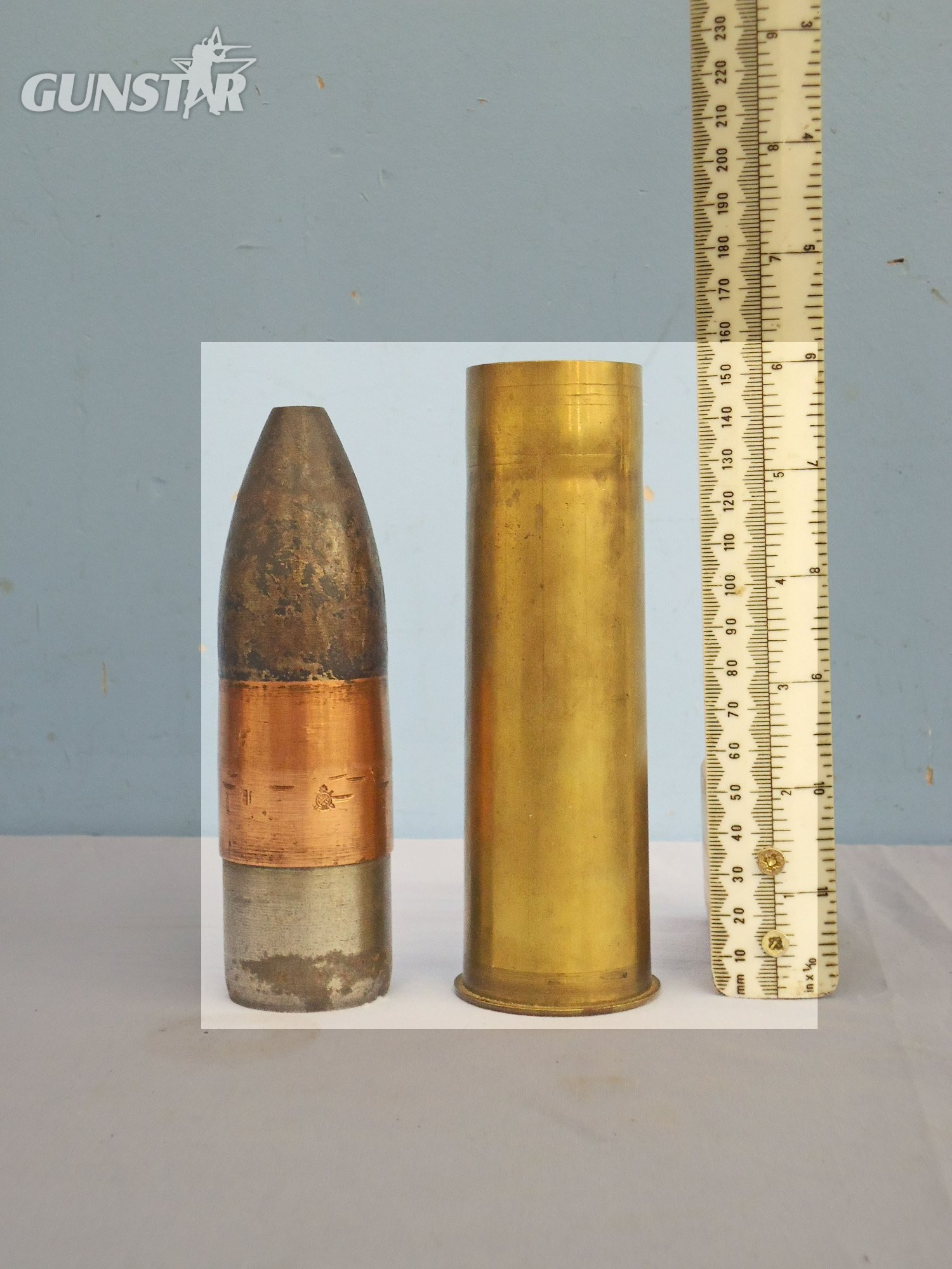  Winchester INERT DEACTIVATED. American, 1.65 Inch (42x151R) Mountain Gun High Explosive Round by Winchester Arma Company. Sn - 22676  Other Ammunition