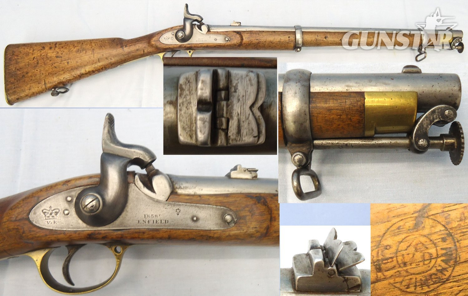 Enfield Enfield, 1858 Dated .62” bore Enfield Percussion Cavalry Carbine. Sn - 23234 Single Shot None Rifle in 