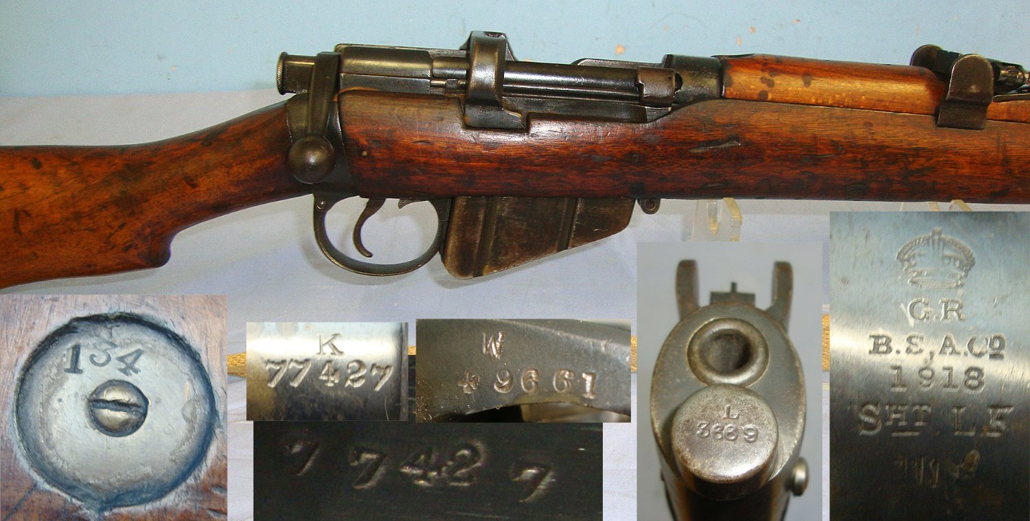  WW1 1918 British WD BSA Co MK III* SMLE .303 Calibre Rifle & Sling **COCKS & DRY FIRES UK 2013 DEACTIVATION**Sn 23723 deactivated rifle Bolt Action None Rifle
