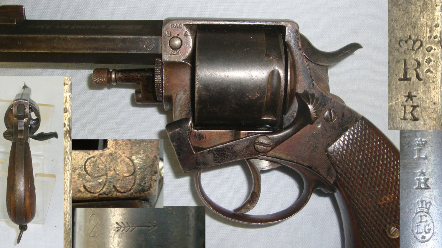 H. Hes van Zweeden With Dutch ‘ALM’ Proof & Liege ELG Proof Marks. D 6035 None Revolver