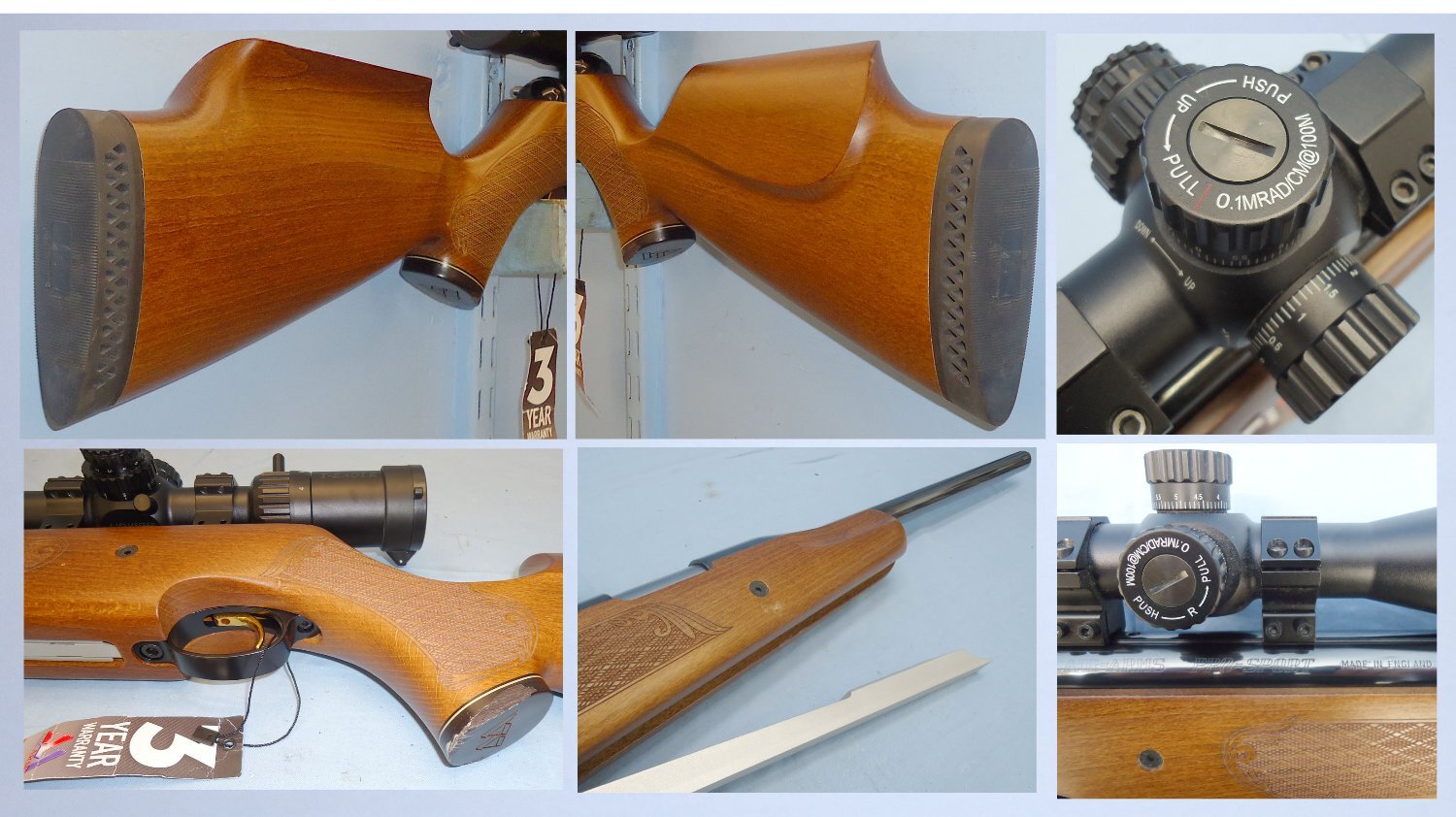  POWERFUL 11.47 FT / LBS** Air Arms Pro Sport Walnut .22 Air Rifle With ER 4-16x44 SFIR Telescopic Sight. AI 588 air rifle .22