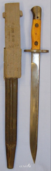 Mint* Indian Bayonet ‘No1 MkII* Scabbard & 37 Pattern Webbing Frog. BAYO 799. Bayonet in 