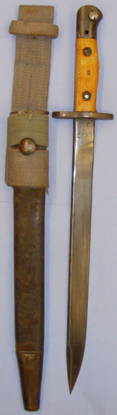 Mint* Indian Bayonet ‘No1 MkII* Scabbard & 37 Pattern Webbing Frog. BAYO 799. Bayonet