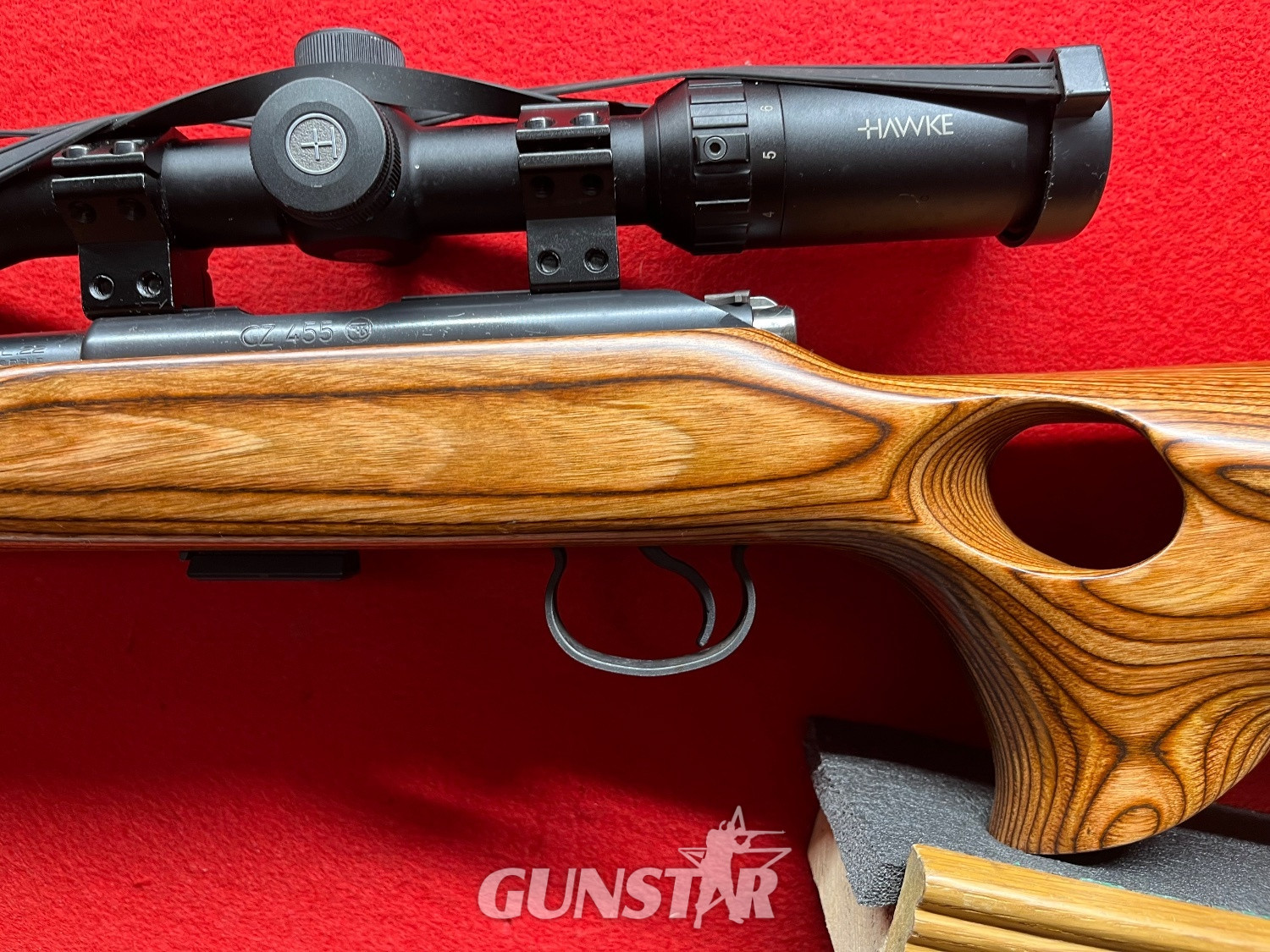 {CATEGORY} - CZ 455 Laminate  Bolt Action .22 RF Rifle in 