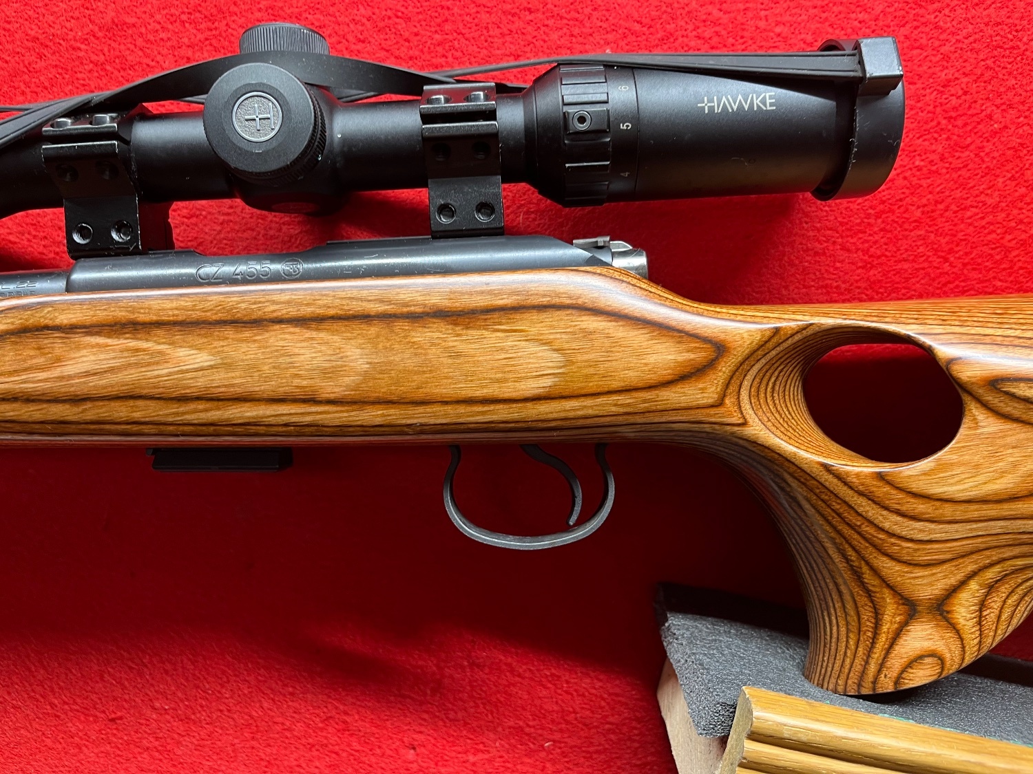 {CATEGORY} - CZ 455 Laminate  Bolt Action .22 RF Rifle in 