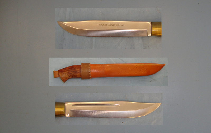 Scandinavian Sami Knife and Leather Sheath. ED 2563. Hunting Knive