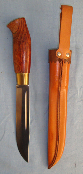  Scandinavian Sami Knife and Leather Sheath. ED 2563. Hunting Knive