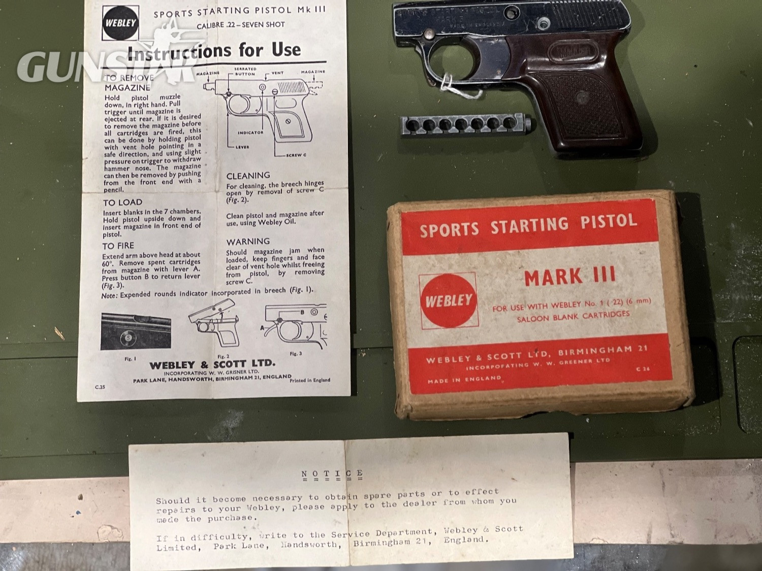  Webley & Scott 6 mm Starter Gun
