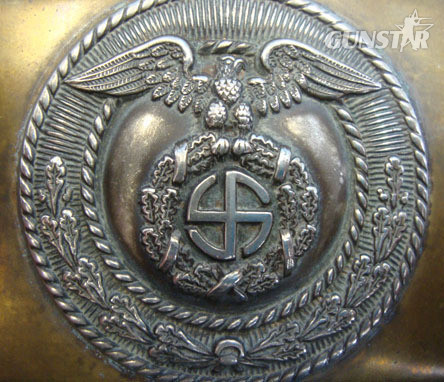  German SA (Sturmabteilungen) Two Piece Belt Buckle In Brass and With Silvered Fa Original WW2 German SA (Sturmabteilungen) Two Piece Belt Buckle In Brass and Wit Clothing