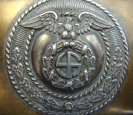  German SA (Sturmabteilungen) Two Piece Belt Buckle In Brass and With Silvered Fa Original WW2 German SA (Sturmabteilungen) Two Piece Belt Buckle In Brass and Wit Clothing