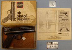 Webley & Scott Boxed, Early 1970\'s Webley Premier \'E\' Series .22 Calibre Air Pistol & Access .22