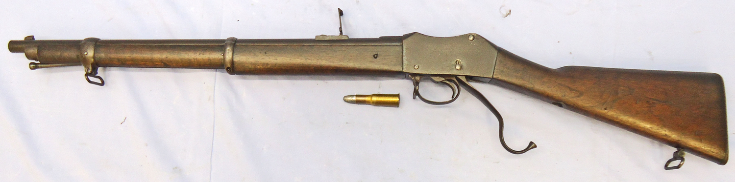 Martini Henry Martini Henry Artillery Carbine MK II .577x .450 Obsolete Centre Fire Calibre - A 1076 Single Shot .45 Rifle - {CATEGORY} in 