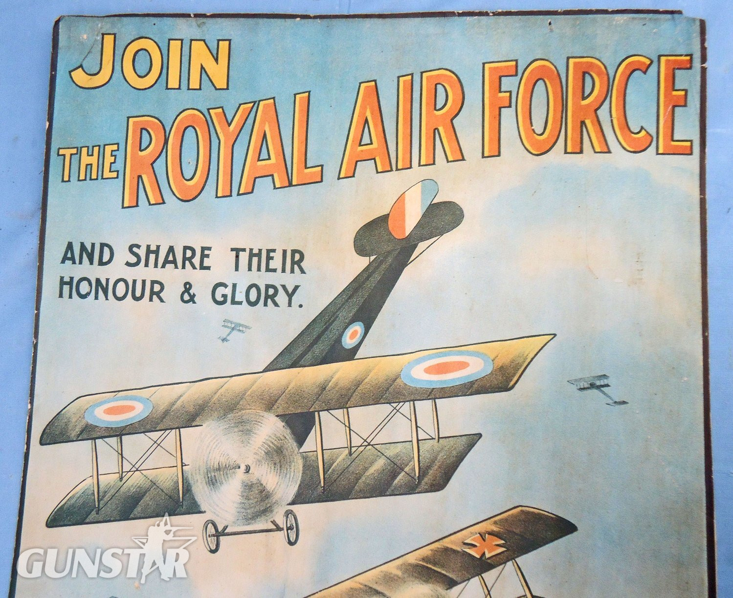 Original Framed WW1 British Government Royal Air Force Recruiting Poster By James Walker (Printers) Dublin. - 22602 Original Framed WW1 British Government Royal Air Force Recruiting Poster By James Walker (Printers) Dublin. - 22602 Antique & Militaria