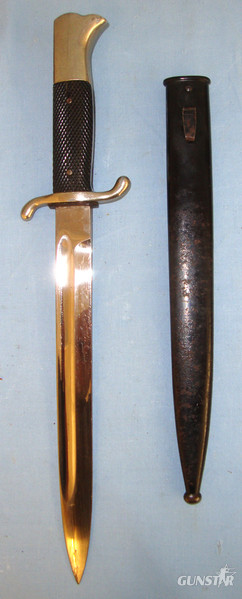 German Firemans Dress Bayonet & Scabbard. Bayonet in 