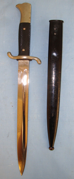  German Firemans Dress Bayonet & Scabbard. Bayonet