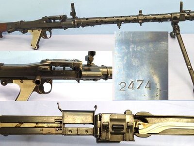 RARE** WW2, MG34 7.92mm, Machine Gun by bp (Otto Goessel u. Co., Glashuette in Sachsen, Dresden) Sn 23173 MG34 None  Machine Gun