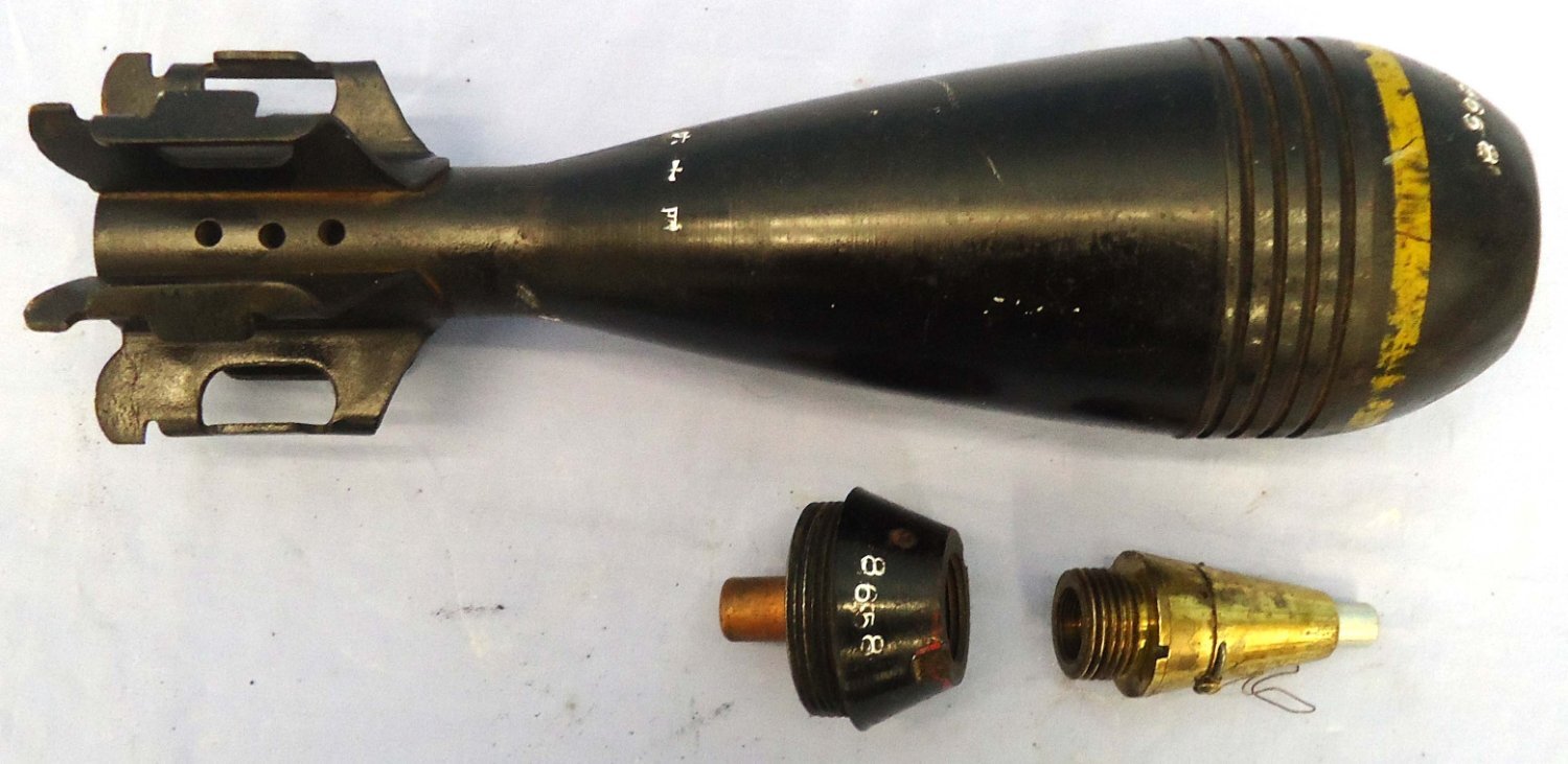 INERT DEACTIVATED. Original, MINT, WW2 Japanese 81mm Type 100 High Explosive (H.E) Mortor Bomb for the Type 97 & 99 Trench Mortor. O 2423 INERT DEACTIVATED. Original, MINT, WW2 Japanese 81mm Type 100 High Explosive (H.E) Mortor Bomb for the Type 97 & 99 Trench Mortor. O 2423 Various Other Ammunition - {CATEGORY} in 