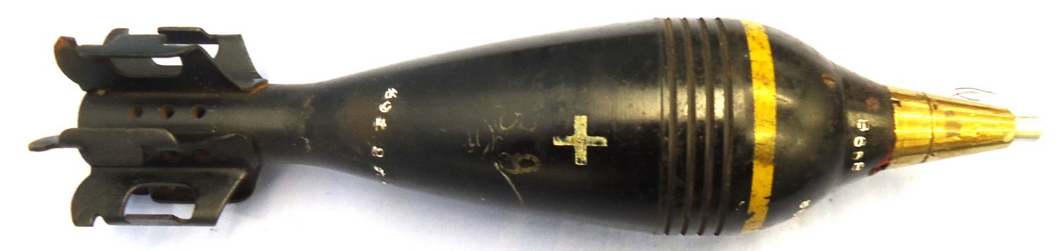 {CATEGORY} - INERT DEACTIVATED. Original, MINT, WW2 Japanese 81mm Type 100 High Explosive (H.E) Mortor Bomb for the Type 97 & 99 Trench Mortor. O 2423 INERT DEACTIVATED. Original, MINT, WW2 Japanese 81mm Type 100 High Explosive (H.E) Mortor Bomb for the Type 97 & 99 Trench Mortor. O 2423 Various Other Ammunition in 
